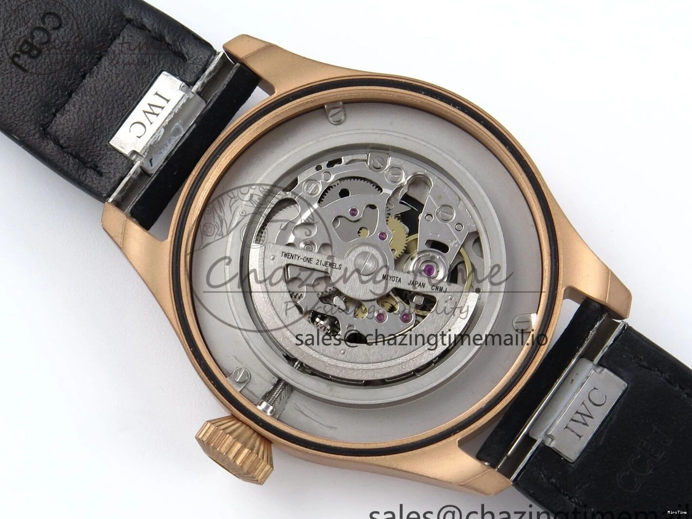 MIROTIME 0124 Affordable Big Pilot IW329703 M+F 1:1 Best Edition Black Dial on Black Nylon Strap MY 7004